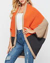 Contrast Bat Sleeve Cardigan