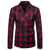 New Fashion Dark Plaid Men's Suit