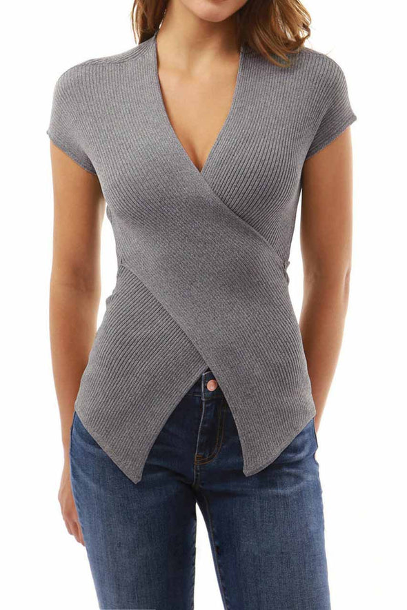 Sexy V Collar Slim Fit T-Shirt