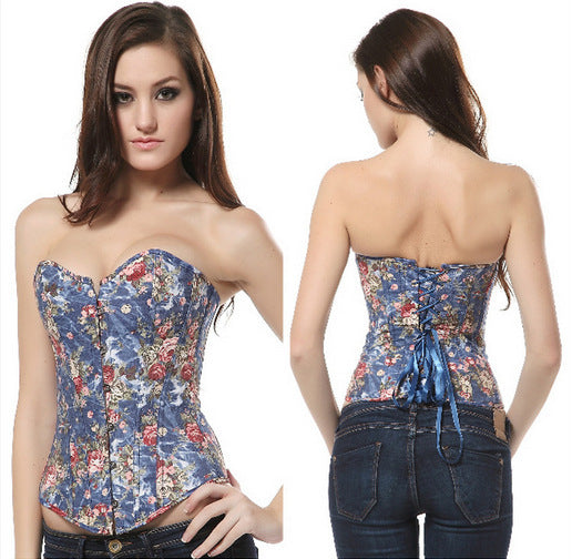 Women's Tube Top Print Corset