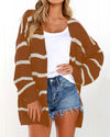 Long Sleeve Striped Autumn Cardigan Sweater