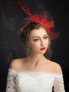 Handmade Feather Linen Top Hat