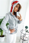 Women's Embroidered Hooded Sweater Coat