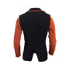 Men's Slim-Fit Color Stitching Double-Breasted Windbreaker Jacket