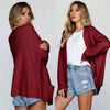 Knitting Pocket Long Sleeve Loose Cardigan Outwear