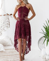 Women's Lace Iirregular Evening Dress