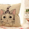 New Linen Cartoon Cat Pillow