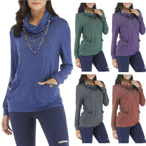 Long Sleeve Pile Collar Sweatshirt