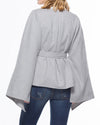 Fashion Solid Color V-Neck Belt Cardigan Coat