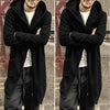 Men's Hooded Solid Color Cardigan Long Sleeve Jacket