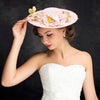 New Fashion Pink Lace Flower Top Hat