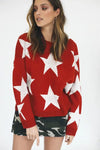 Pentagram Loose Round Neck Sweaters