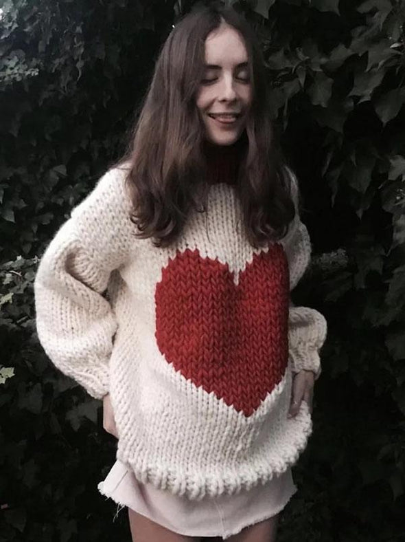 Fashion Knitting Loose Sweater Tops