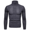 New Men's Turtleneck Jacquard Pullover Sweater