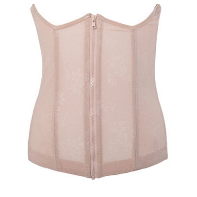 Breathable Front Zip Back Buttoned Corset