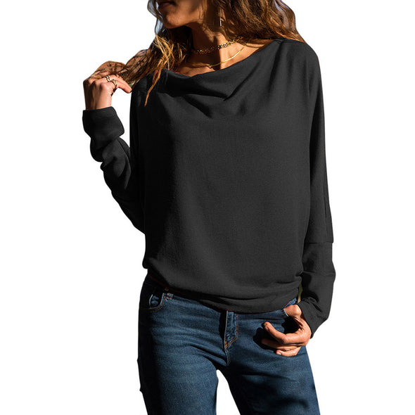 New Solid Color Bat Long Sleeve T-Shirt