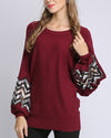 Loose O-Neck Long-Sleeved Sweater