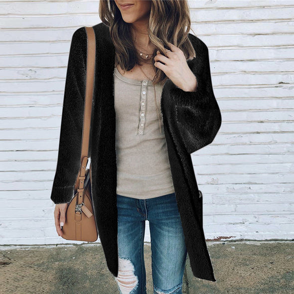 Loose Long Sleeve Pocket Cardigan