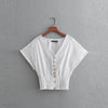 Women's V-neck Bat Sleeve Casual Shirt