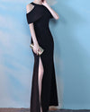 Long Split Fishtail Halter Evening Dress