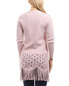 Long Sleeve Stitching Loose Tassel Sweater