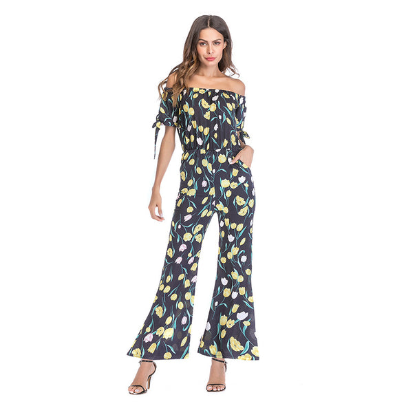 Women's off-the-shoulder jumpsuit