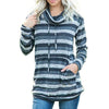 New High Collar Striped Long Sleeve Women's Sweater