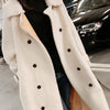 Loose Belt Double-breasted Plush Coat