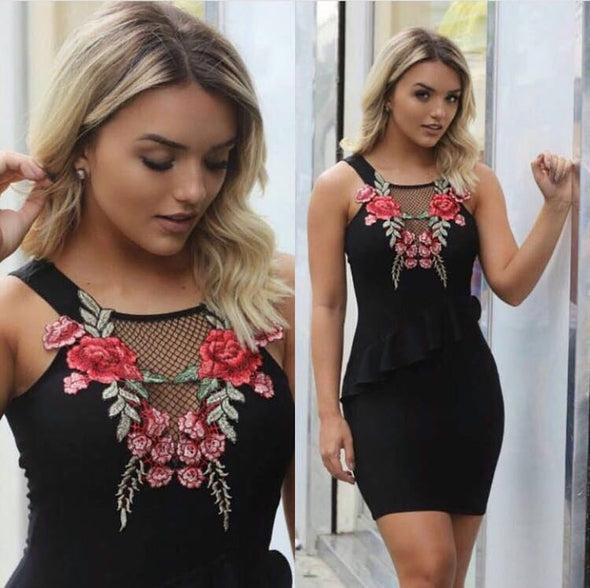 Women's Lace Embroidery Bodycon Dresses