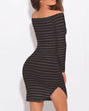 Striped Long Sleeve Dress