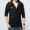 Men's Casual Hooded Stand Collar Jacket