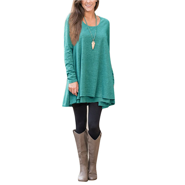 Fashion Long Sleeve Round Neck T-Shirt