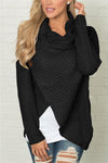 High-Collared Turtleneck Long-Sleeved Sweater