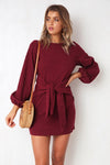 New Casual Bandage Long Sleeve Dress