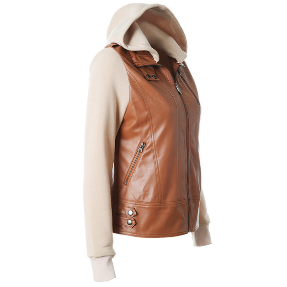 Fashion Detachable Flip Leader Stitching Zipper Jacket