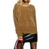 Solid Color Bat Sleeve Loose Sweater