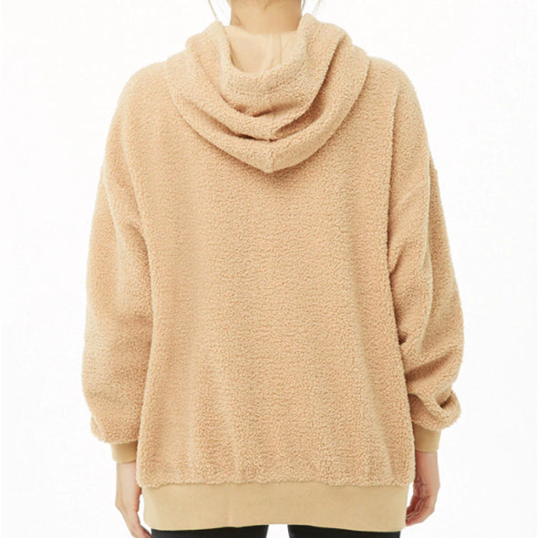 Warm Long Sleeve Pure Color Sweatshirt