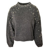 Casual Loose Pearl Stitching O-Neck Knitting Sweater