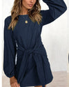 Women's Bow Long Sleeve Dress