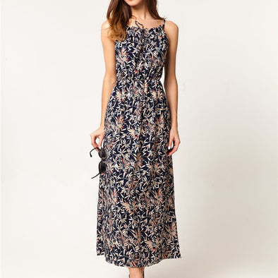 Small Floral Sling Long Dress