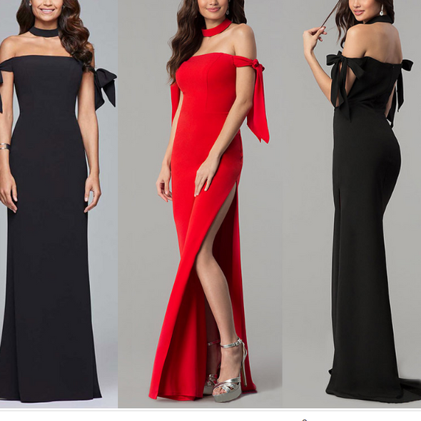 Sleeveless Solid Color Bandage Split Evening Dresses