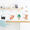 Cartoon Kitty Cloud Creative Funny Wall Sticker