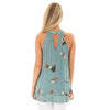 Printed Sleeveless Halter Shirt