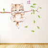 Cartoon Cat Branch Wall Sticker