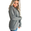 Casual Solid Color Zipper Long Sleeve Sweatshirt