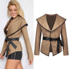 Sexy Woolen Cardigan Bandage Coat