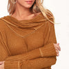 Solid Color V- neck Long Sleeve Sweaters