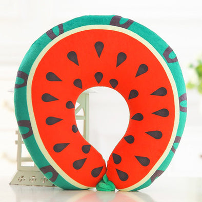 Creative Watermelon Fruit U-Shaped Pillow