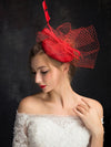 Handmade Feather Linen Top Hat