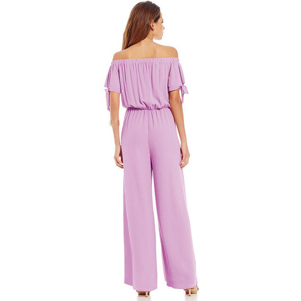 Women's off-the-shoulder jumpsuit